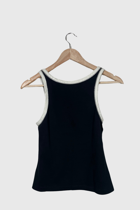 CHRISTIAN DIOR Contrast Zip Top | 36