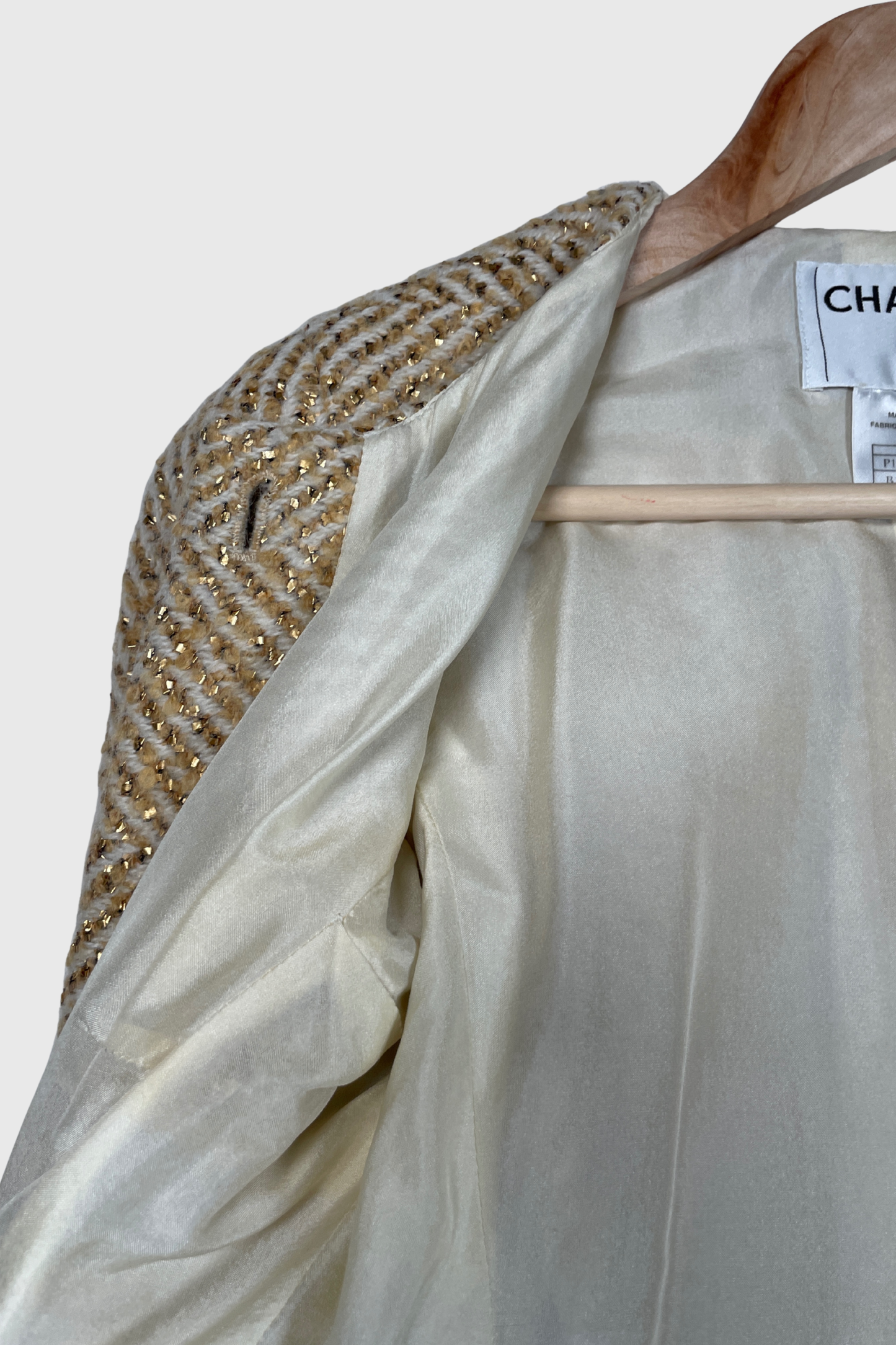 CHANEL Tweed Blazer mit Stola | 32