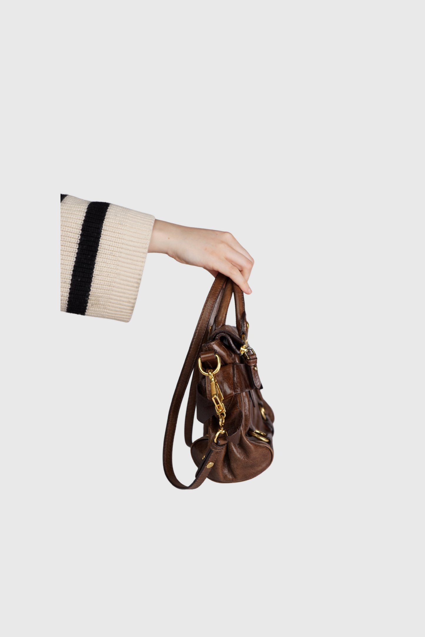 MIU MIU Vitello Lux Mini Bow Bag