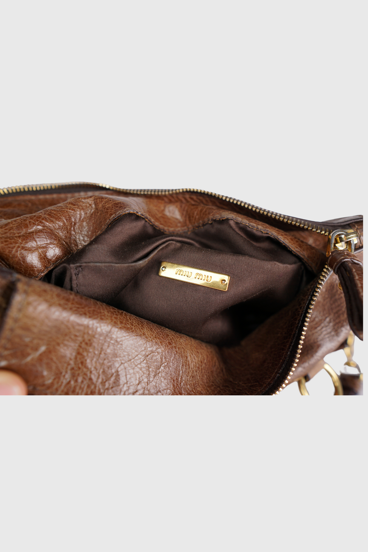 MIU MIU Vitello Lux Mini Bow Bag