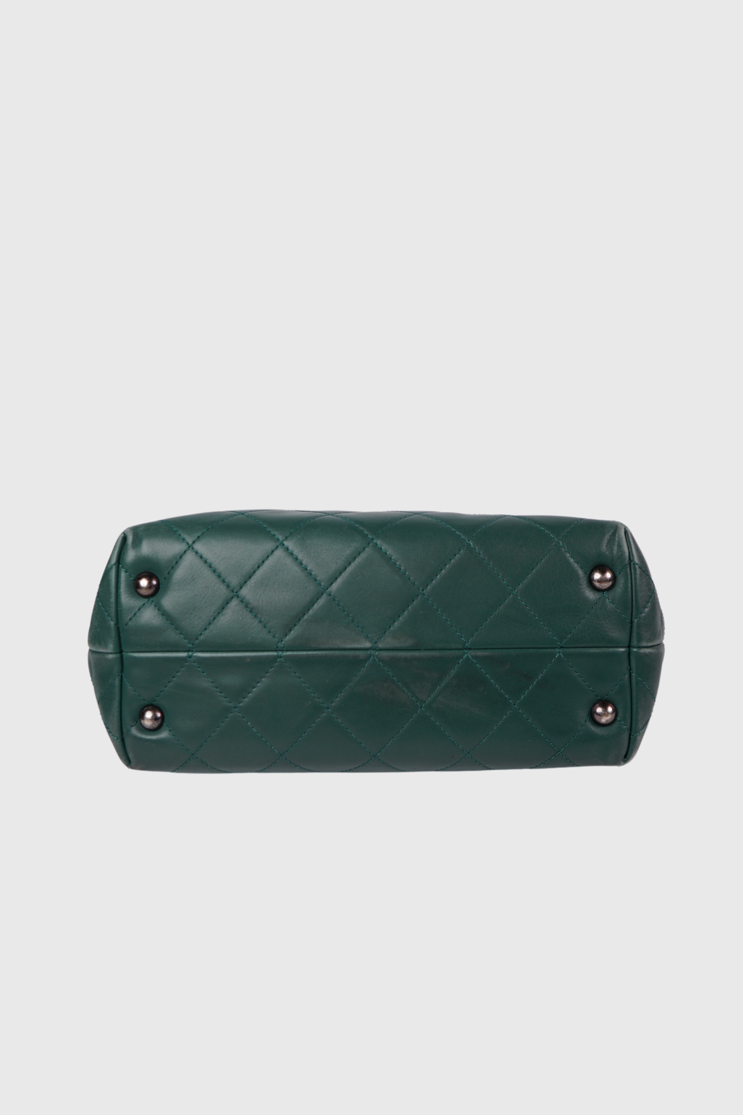 CHANEL Chain Tote Bag smaragdgrün