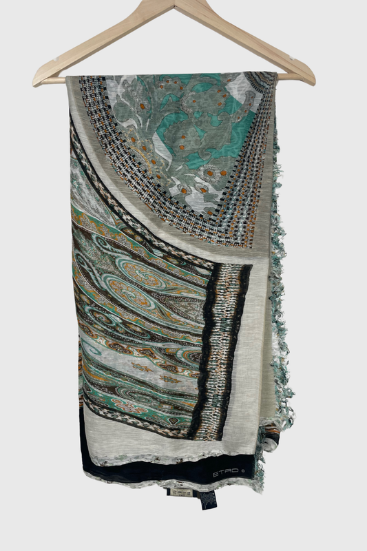 ETRO Tuch Leinen Seide