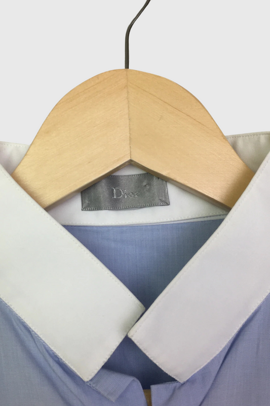 DIOR Hemd mit Bienenstickerei hellblau | 39