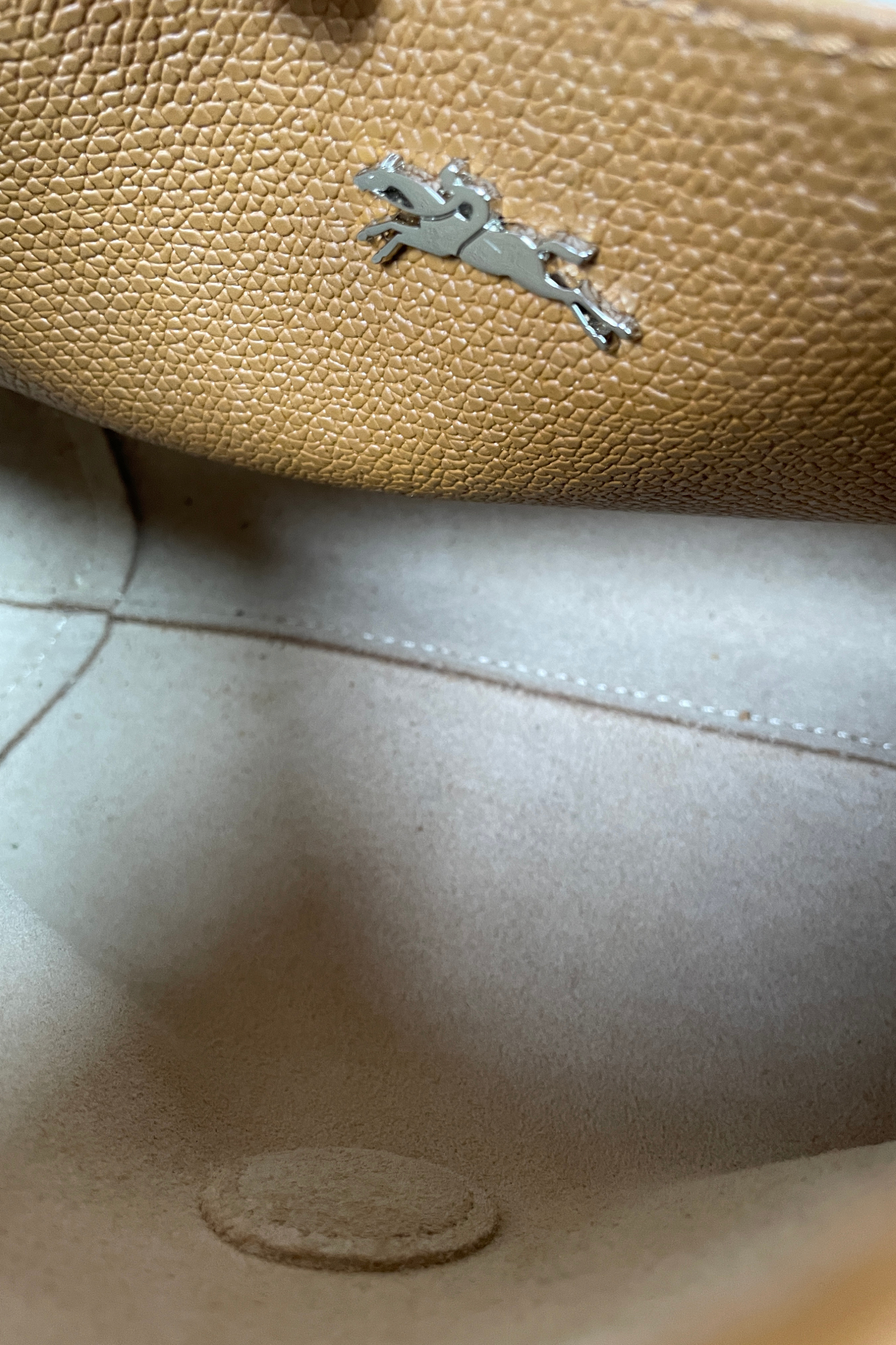 LONGCHAMP Le Roseau Crossbody camel