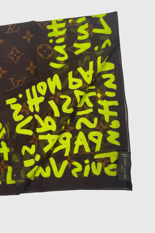 LOUIS VUITTON Graffiti Bandana grün