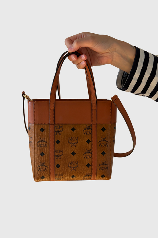 MCM Toni Top Zip Shopper Mini