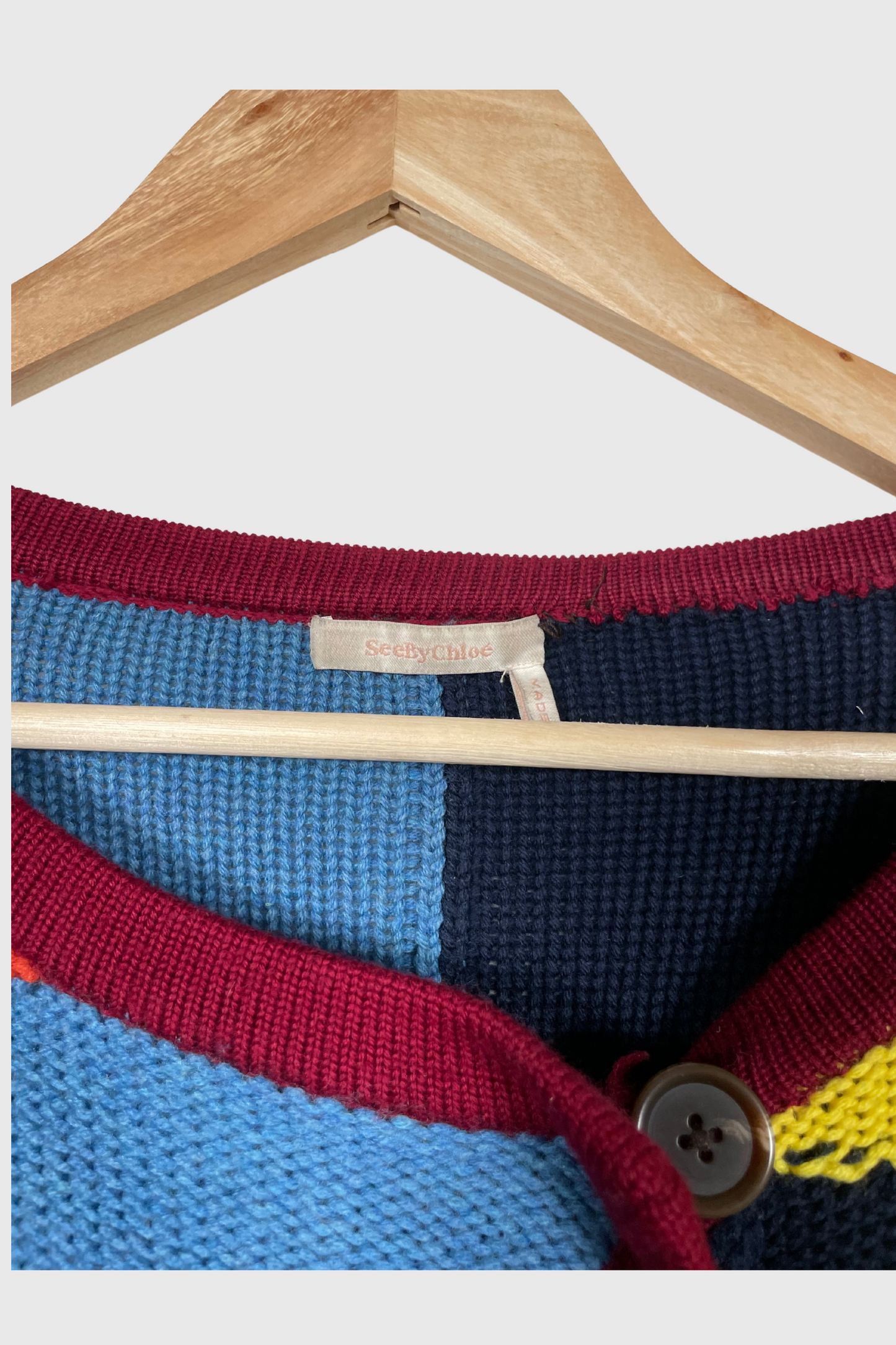 SEE BY CHLOÉ Patchwork Strickjacke | S