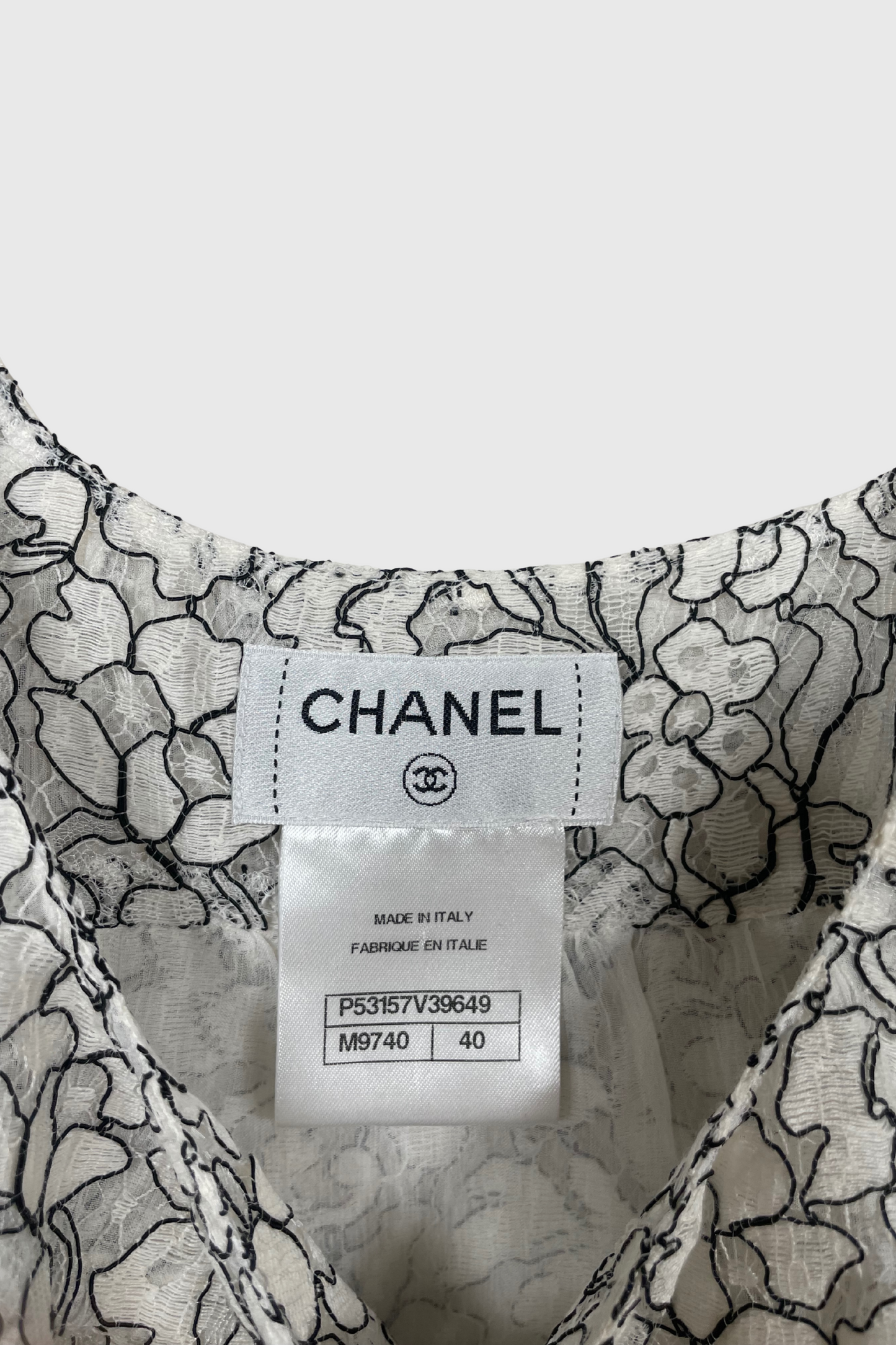CHANEL Top aus Spitze | 38