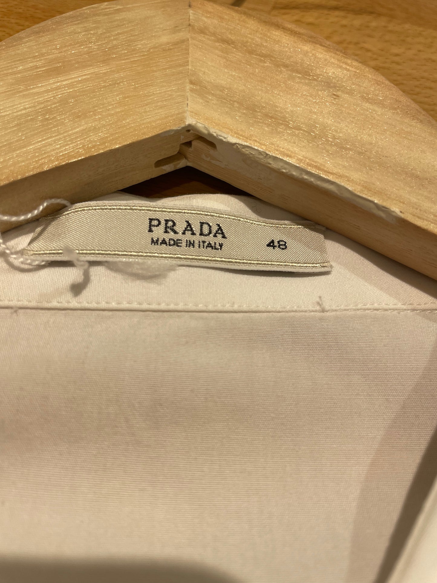 PRADA Hemd aus Baumwoll-Popeline weiß | 42