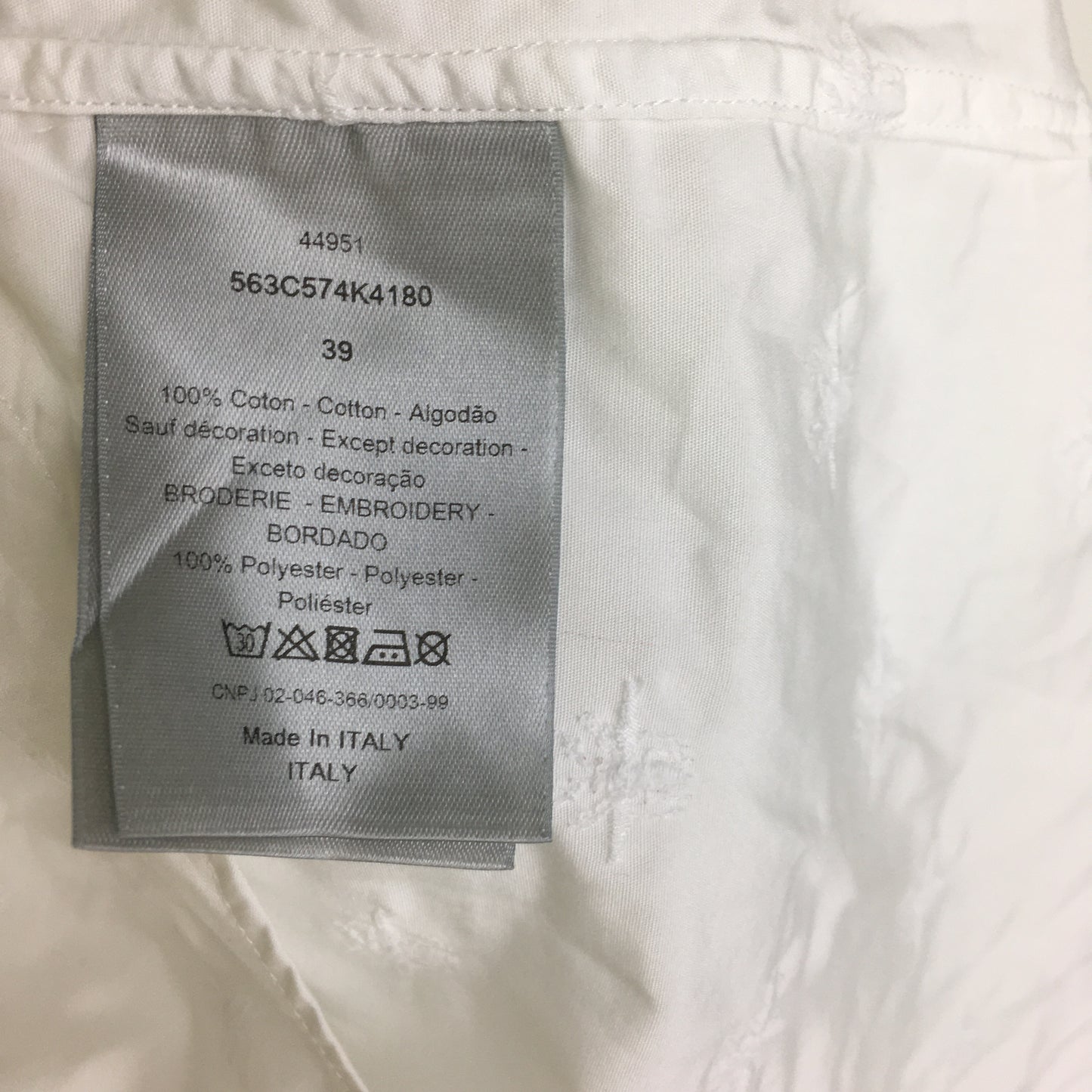 DIOR Hemd All Over Bienenstickerei | 39