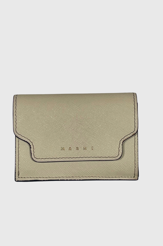 MARNI Trunk Wallet silk white pompeii