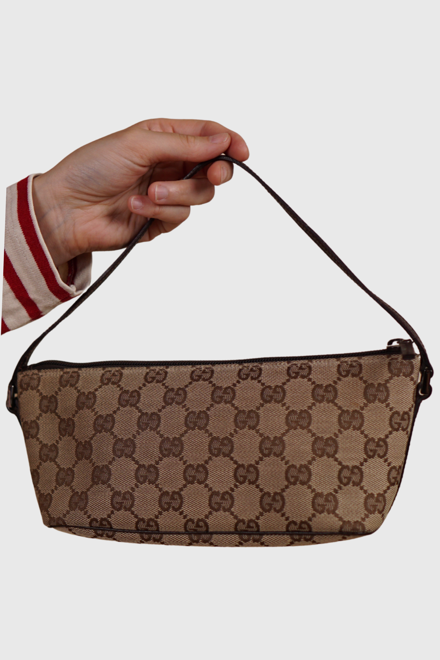 Gucci GG Canvas Boat Baguette Tasche