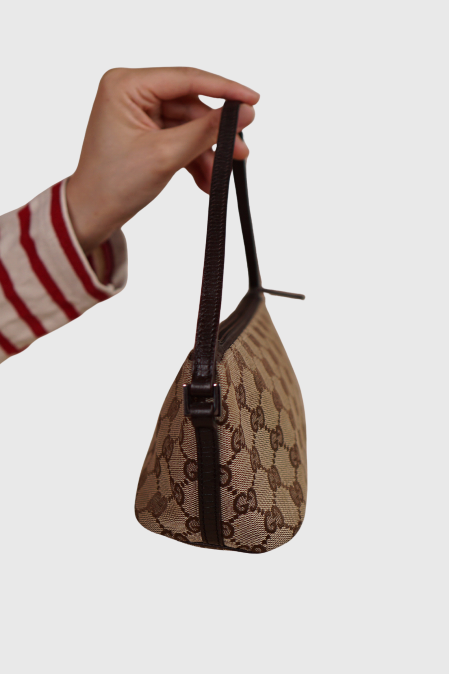 Gucci GG Canvas Boat Baguette Tasche