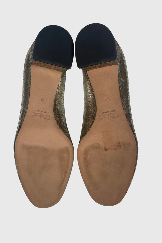 CHLOÉ Lauren Pumps gold | 37