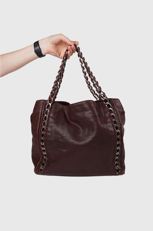 CHANEL Chain Tote Shopper braun