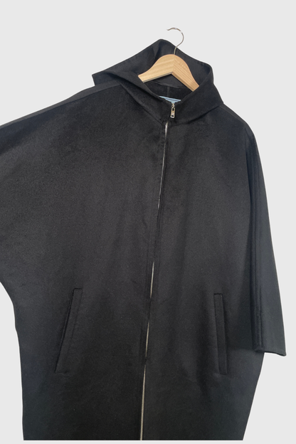 PRADA Mantel mit Kapuze F/W 2020 schwarz | 36