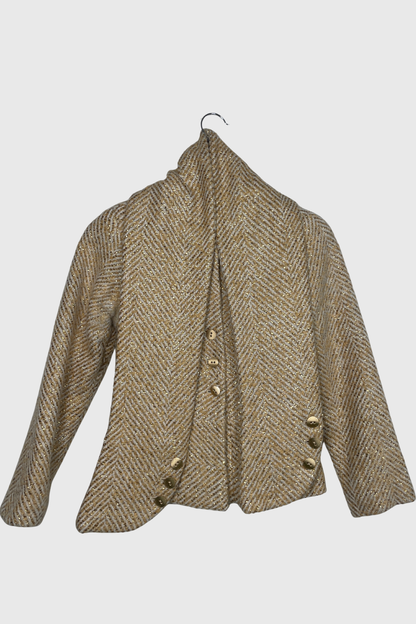 CHANEL Tweed Blazer mit Stola | 32