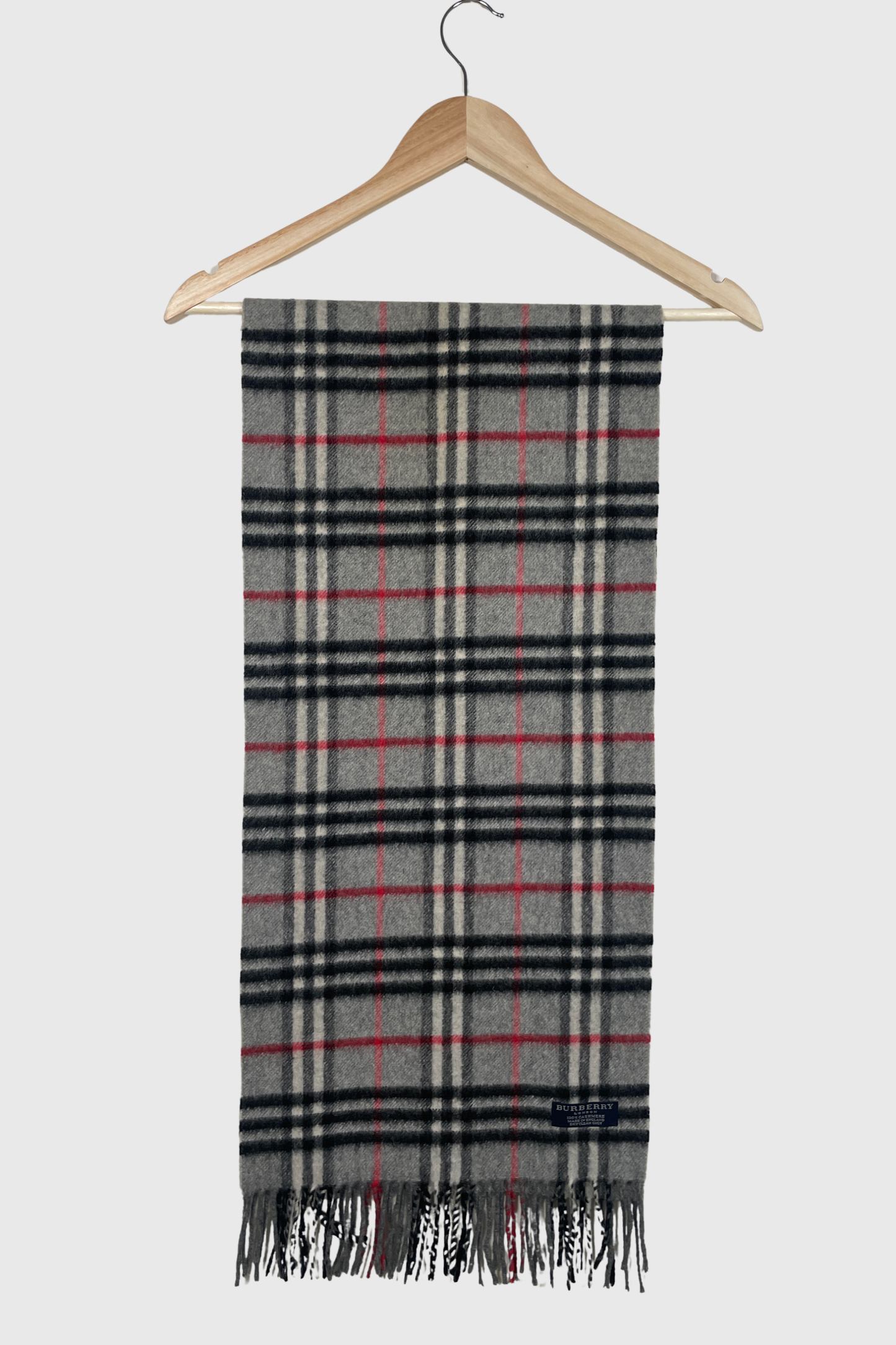 BURBERRY Kaschmir Schal grau