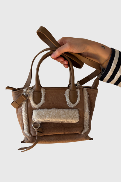 LONGCHAMP Mailbox Top Handle XS Shearling