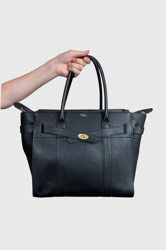 MULBERRY Large Zipped Bayswater schwarz