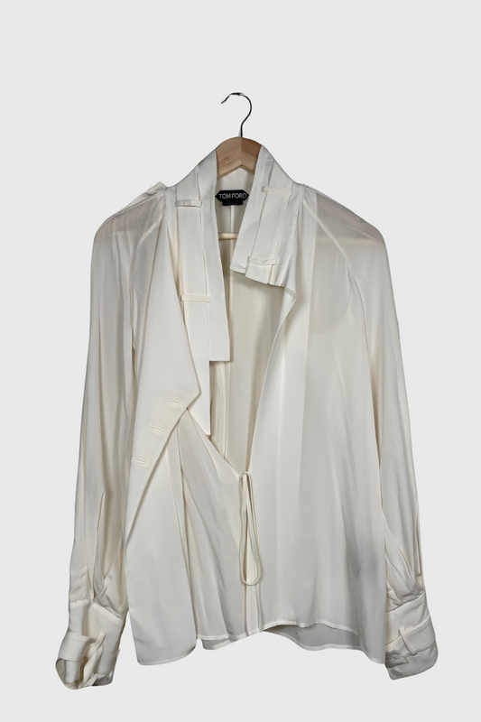 TOM FORD Seidenbluse ecru | 34