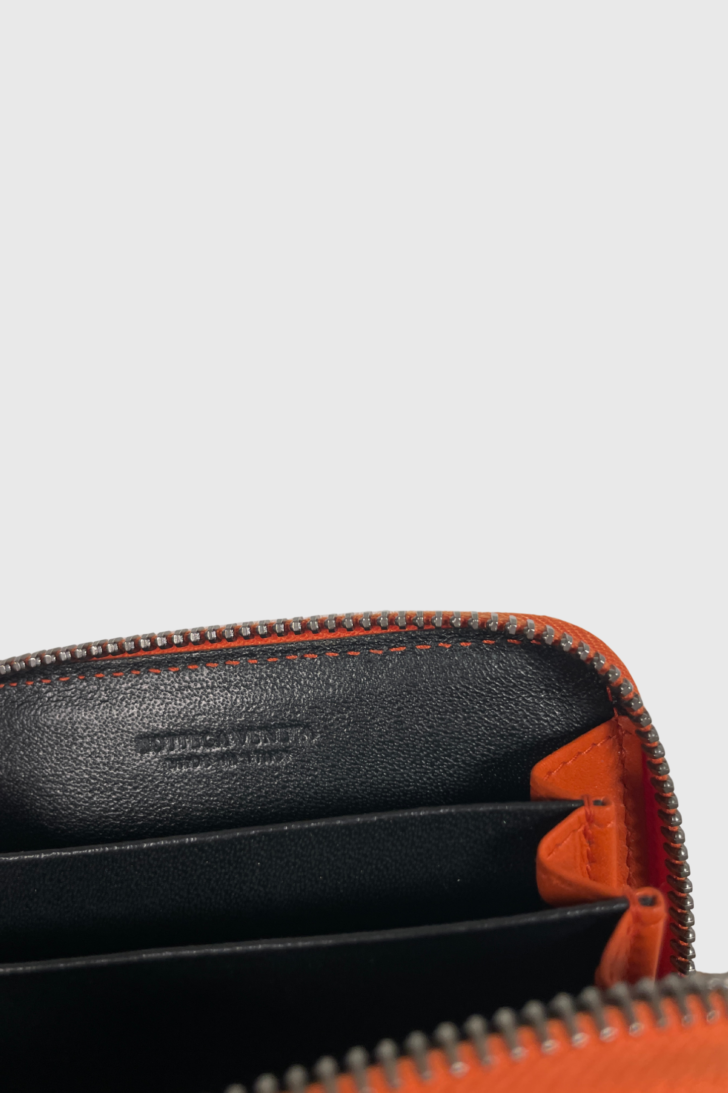 BOTTEGA VENETA Intrecciato Zip Wallet orange