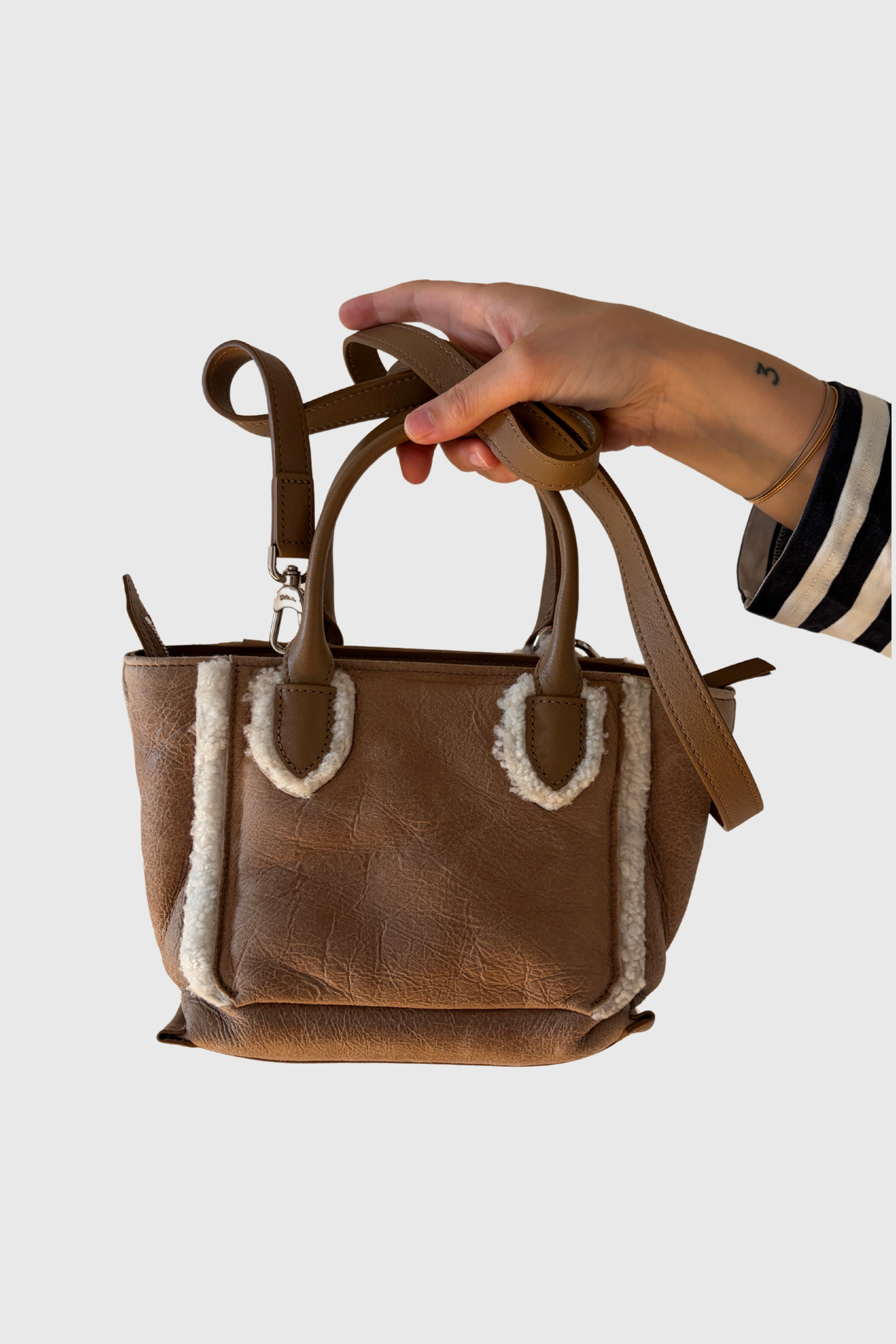 LONGCHAMP Mailbox Top Handle XS Shearling