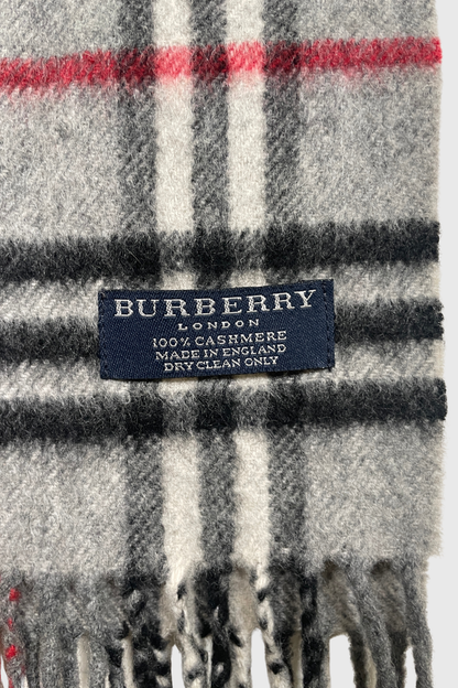 BURBERRY Kaschmir Schal grau
