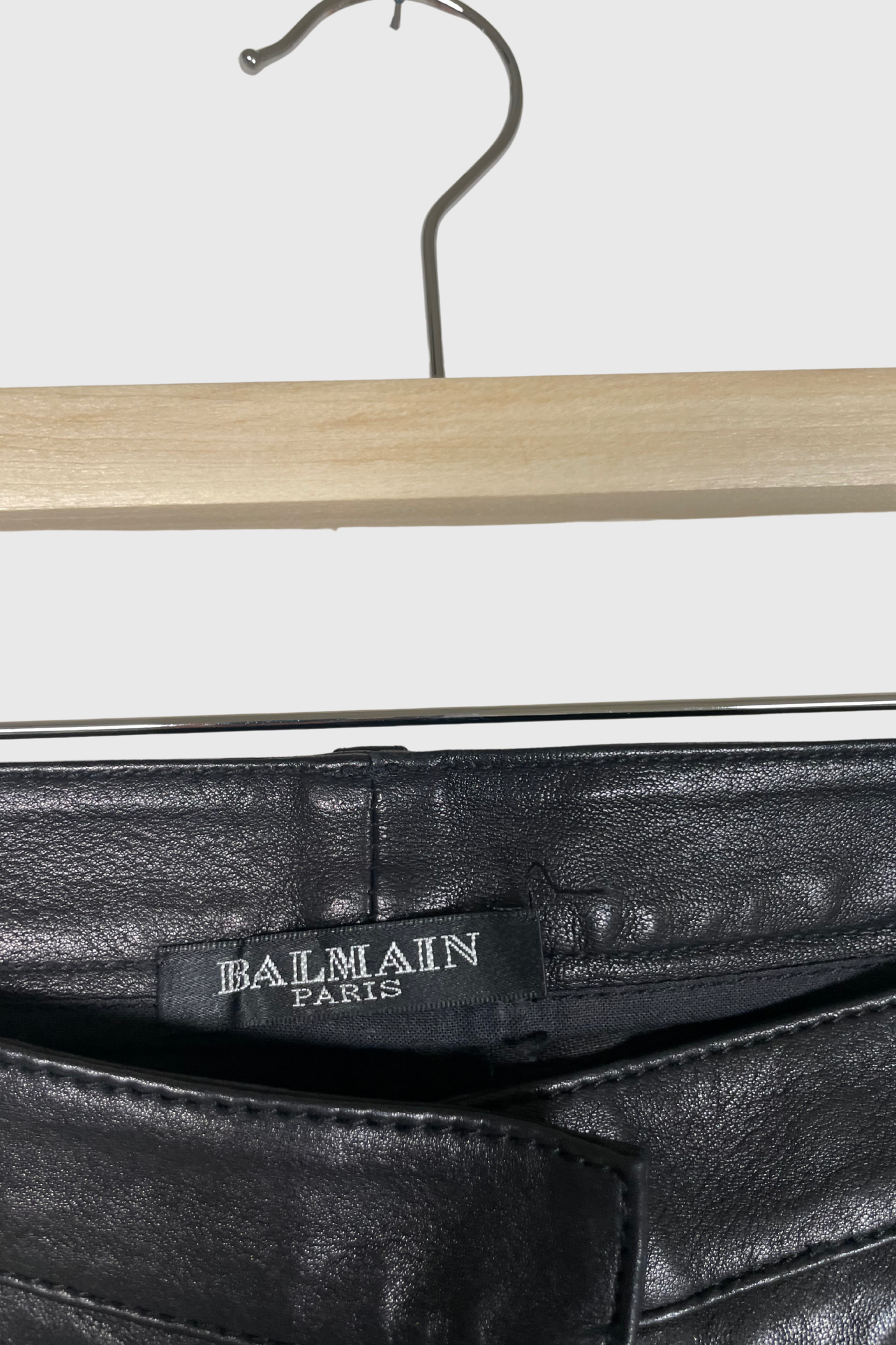 BALMAIN Lederhose schwarz | 32