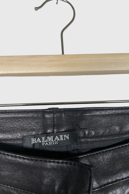 BALMAIN Lederhose schwarz | 32