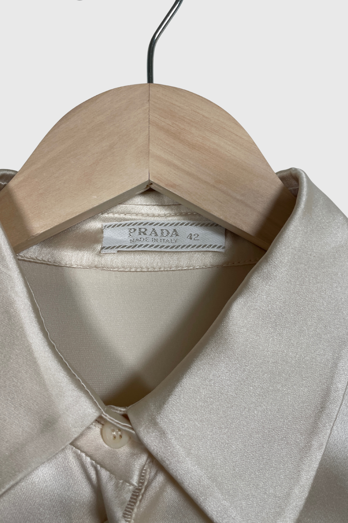 PRADA Seidenbluse ecru | 36