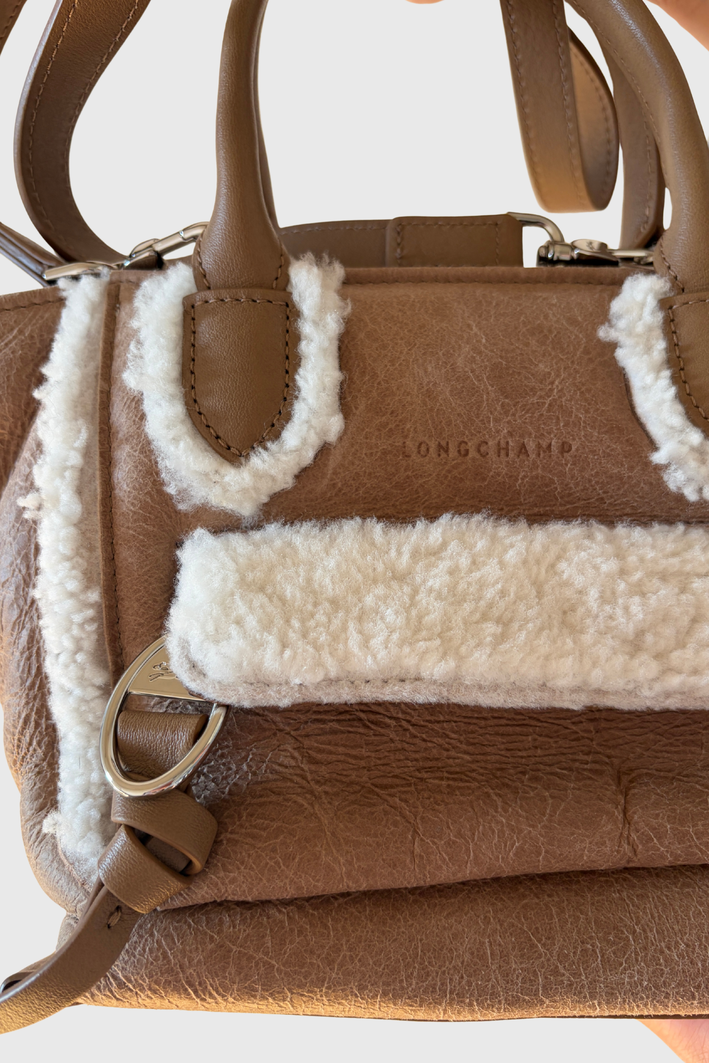 LONGCHAMP Mailbox Top Handle XS Shearling