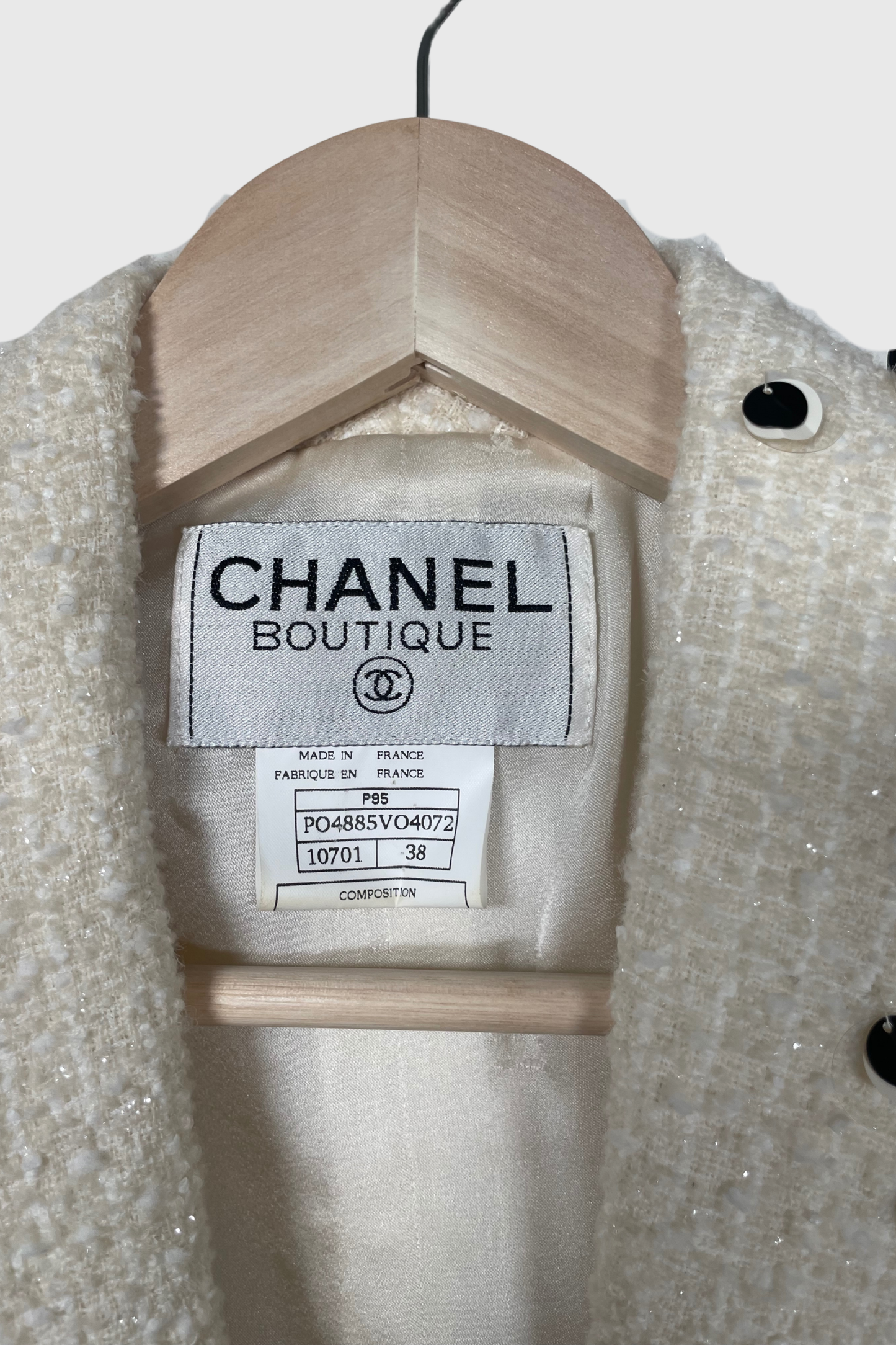CHANEL Bouclé Blazer Pailletten Spring 1995 | 36