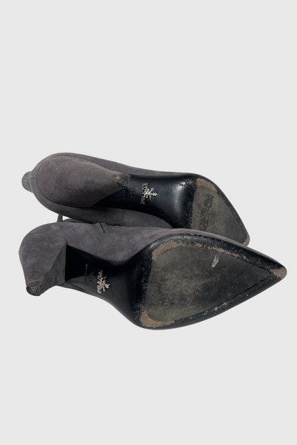 PRADA Pointed Toe Ankle Boots nebbia | 39,5