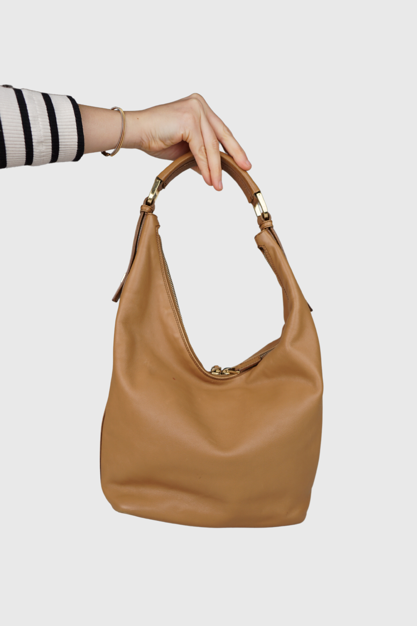GUCCI Sherry Line Hobo beige