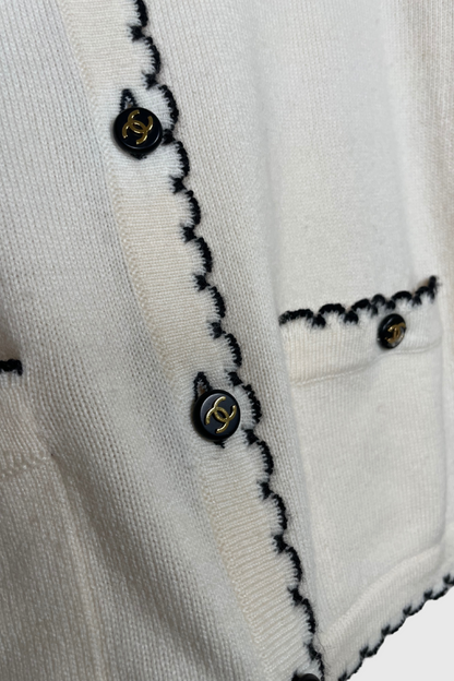 CHANEL Scallop Trim Cashmere Twinset | 34