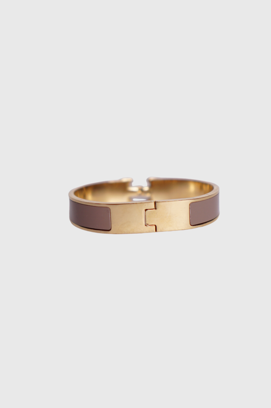 HERMÈS Clic H Armreif marron glace
