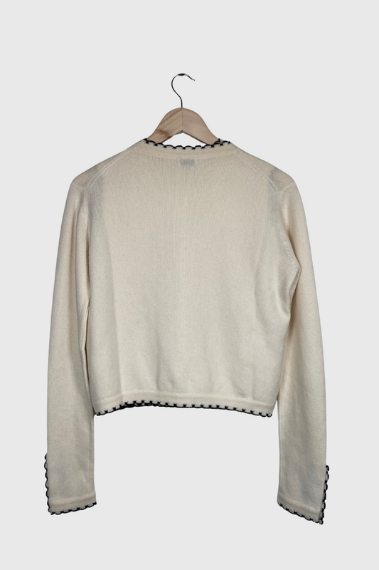 CHANEL Scallop Trim Cashmere Twinset | 34