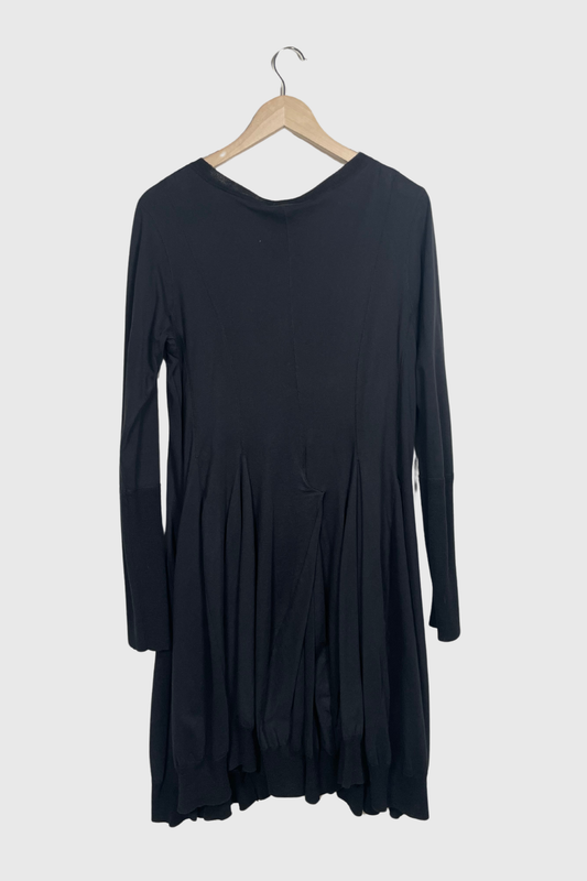 RUNDHOLZ Strickmantel schwarz | L
