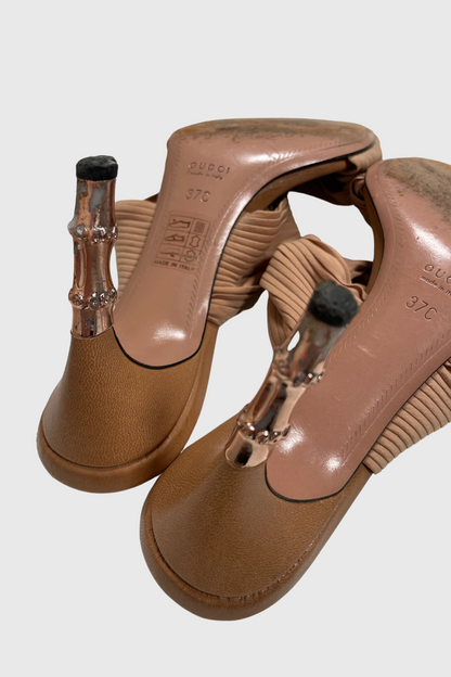 GUCCI Bamboo Sandalen beige | 37