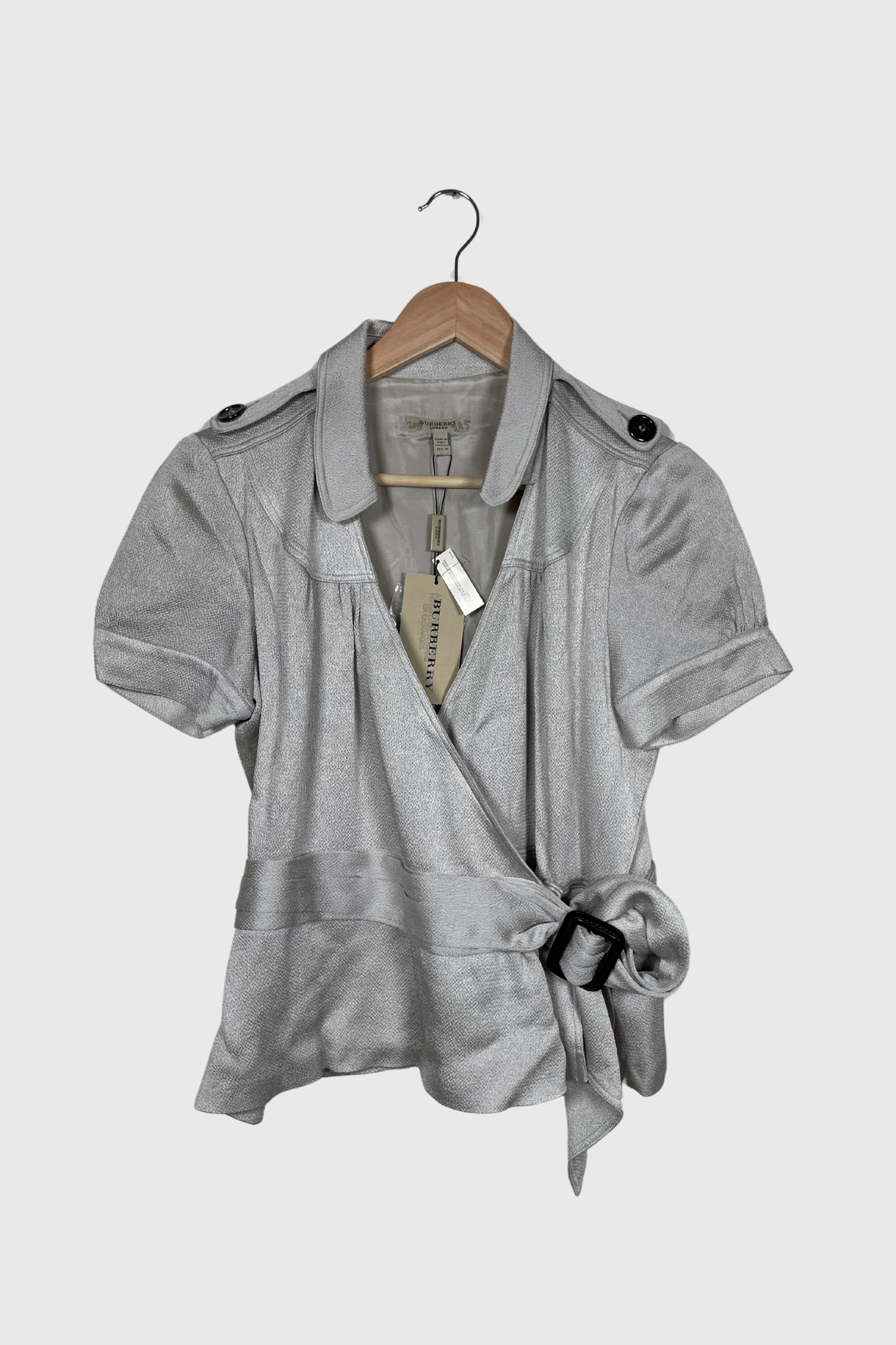 BURBERRY Oberteil silber | 38