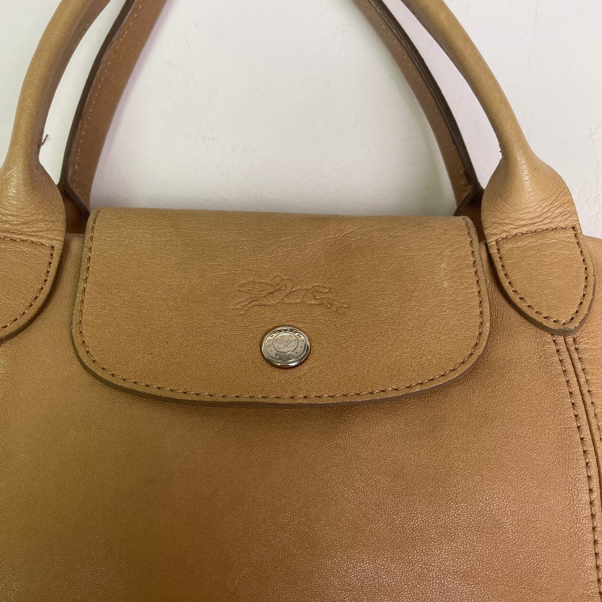 LONGCHAMP Le Pliage Cuir S Lotte im Gluck